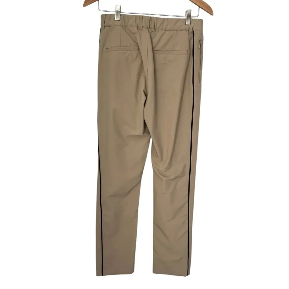 Monoprix Sport Golf Pants Stretch Performance Pockets Zip Preppy France Size 38